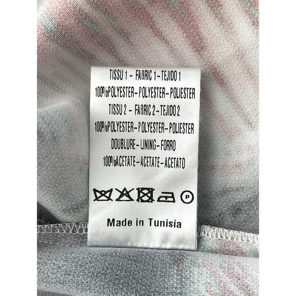 Sandro Sz 3/US 8 Bold Feather Print Dress Black Mini Sheer Cocktail Artsy French - Picture 13 of 13